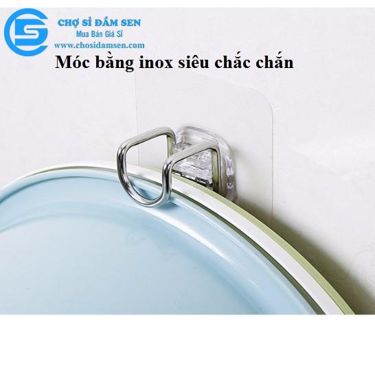 Móc dán tường treo thau, chậu, thớt, móc treo vật dụng gia đình siêu tiện lợi, tiết kiệm không gian
