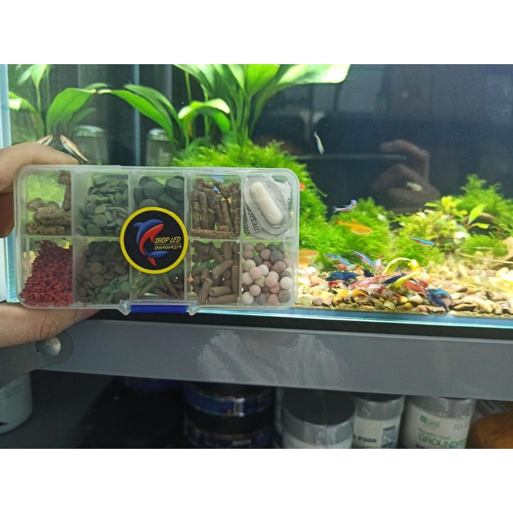 Thức ăn tép MIX PRO cám tép cao cấp, khoáng tép, trị tép chết lai rai-phụ kiện thủy sinh-shopleo