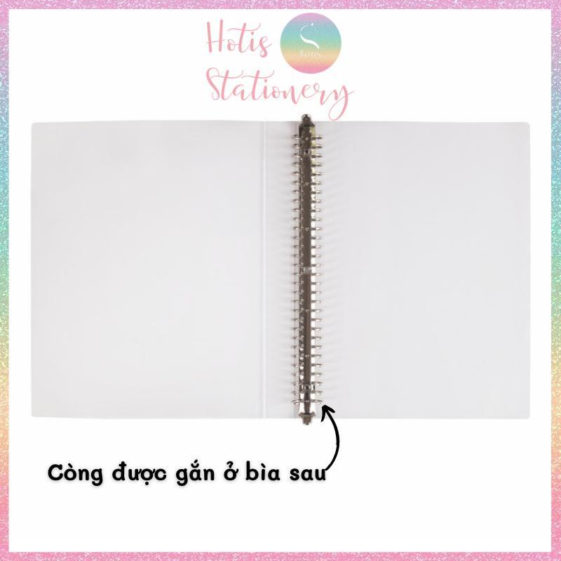 Binder File còng sắt A4 30 chấu KLONG bìa nhựa PP vân chéo