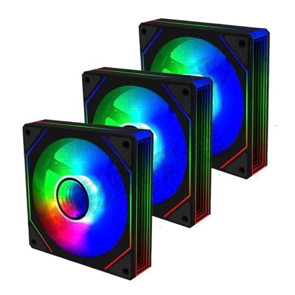 Quạt Tản Nhiệt Fan Case S1 Auto RGB Đổi Màu Đen – Hàng Chính Hãng
