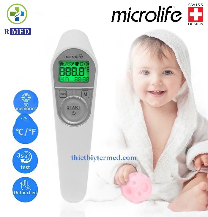 Microlife NC200 - Nhiệt Kế Hồng Ngoại Đo Trán- An Toàn Cho Bé