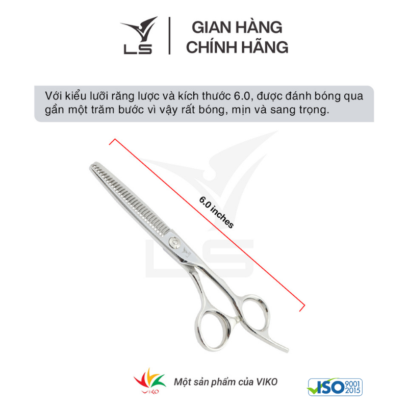 Kéo tỉa tóc LS rơi 15-20% quai offset vênh đỡ ngón cố định JT3230