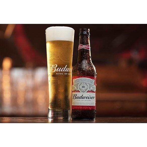 Chai bia thủy tinh BUDWEISER 330 ml lẻ dùng thử