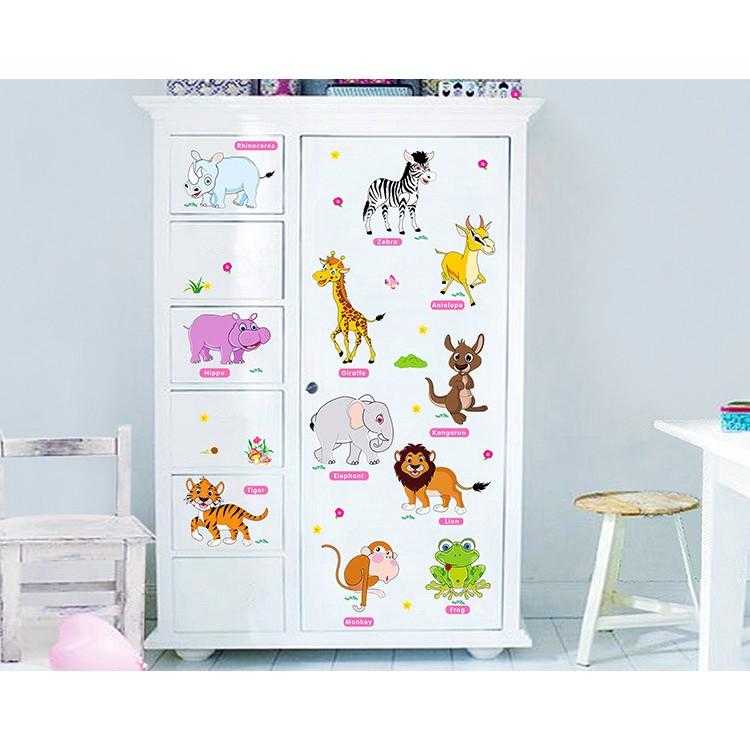 Decal Dán Tường Thú Cho Bé