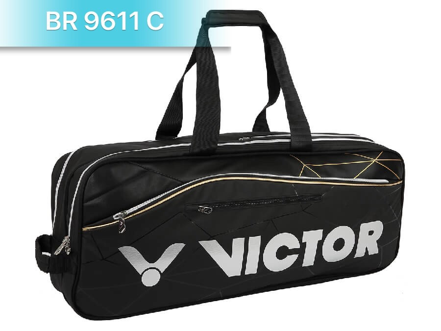 Túi cầu lông Victor BR9611C chính hãng có màu đen sản phẩm dùng cho cả nam và nữ