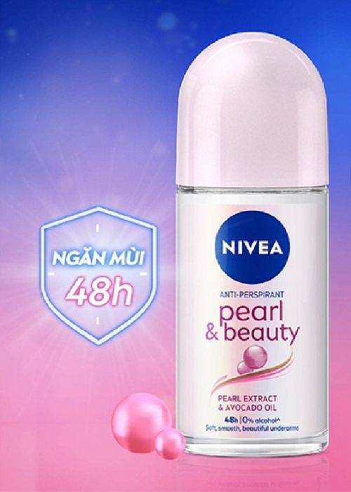 Lăn khử mùi ngọc trai sáng mịn Nivea Pearl &amp; Beauty 50ml