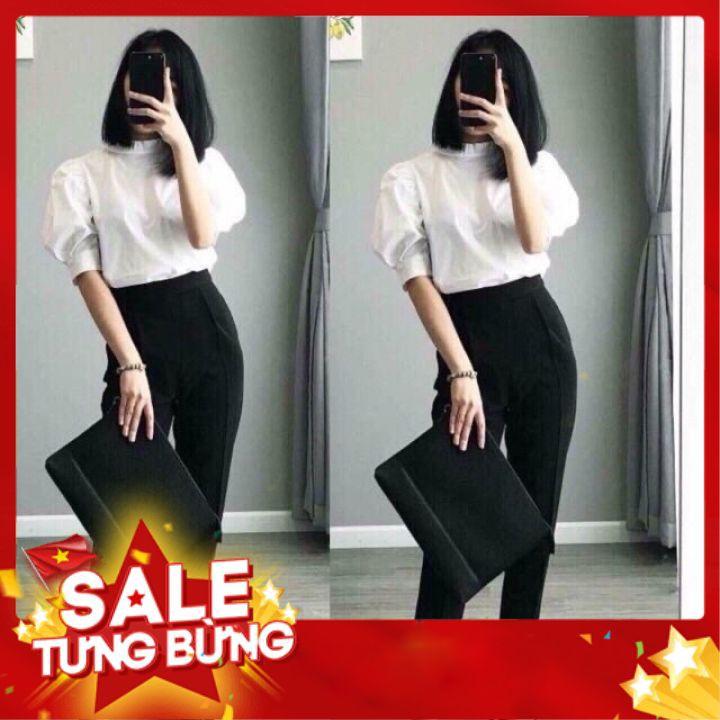 Quần baggy chun sau khoá hông dáng basic - loại 1