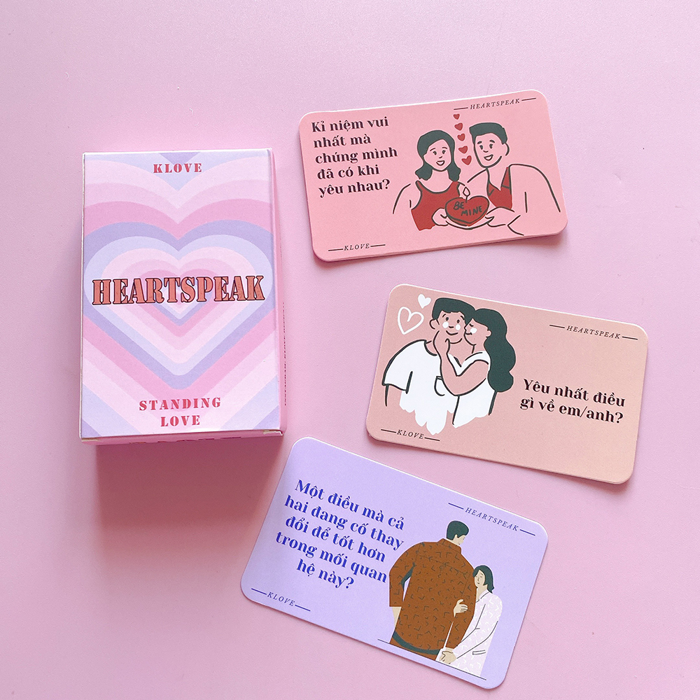 Bộ Bài Tình Yêu Heart Speak Dành Cho Cặp Đôi 50 Lá Bài Thấu Hiểu Drinking Game Couple Giúp Mối Quan Hệ Đậm Sâu Hơn Từ Bên Trong