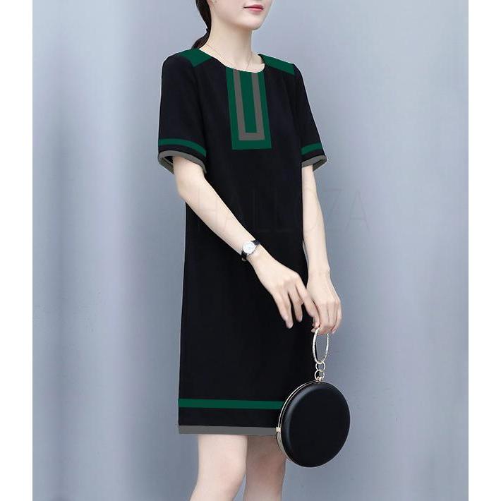 Đầm đen xanh lá bigsize
