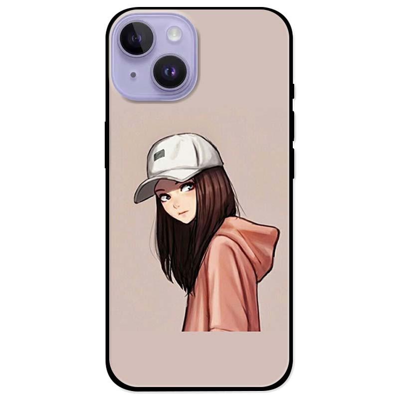 Ốp lưng dành cho Iphone 14 - Iphone 14 Plus - Iphone 14 Pro - Iphone 14 Pro Max - Cô Gái Đội Nón