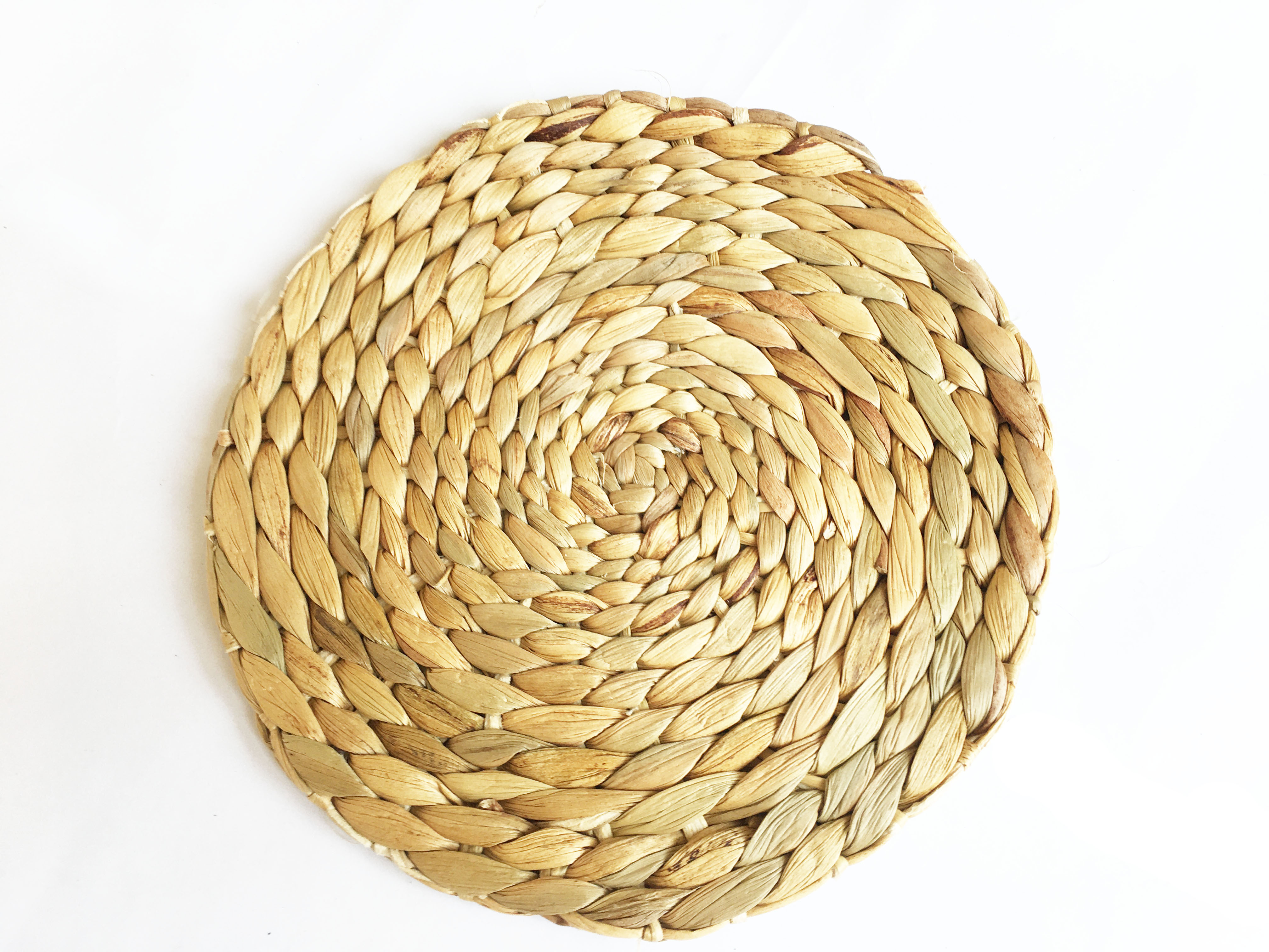 Thảm lục bình tròn tấm lót bèo đan thủ công từ lục bình tự nhiên làm lót, thảm, decor vintage KT 20-30-50cm