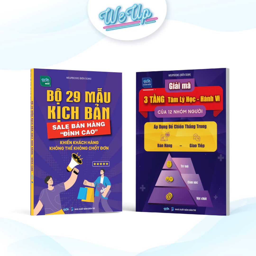 Combo 2 sách: Bộ 29 mẫu kịch sản sale bán hàng đỉnh cao, Giải mã 3 tầng tâm lý học hành vi