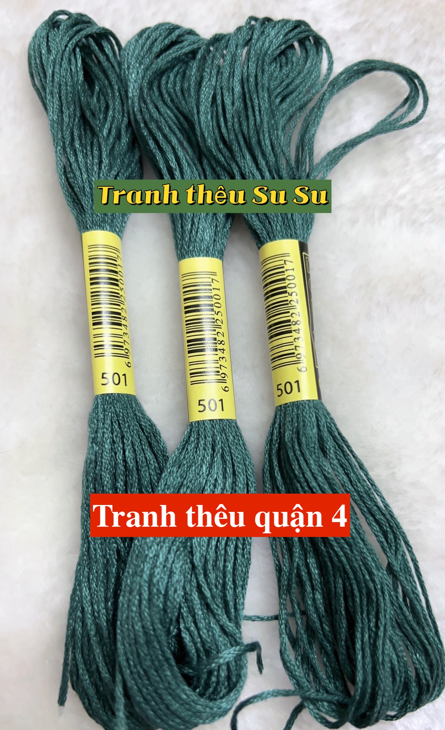 Chỉ cotton thêu tranh chữ thập mã chỉ từ 500 đến 598