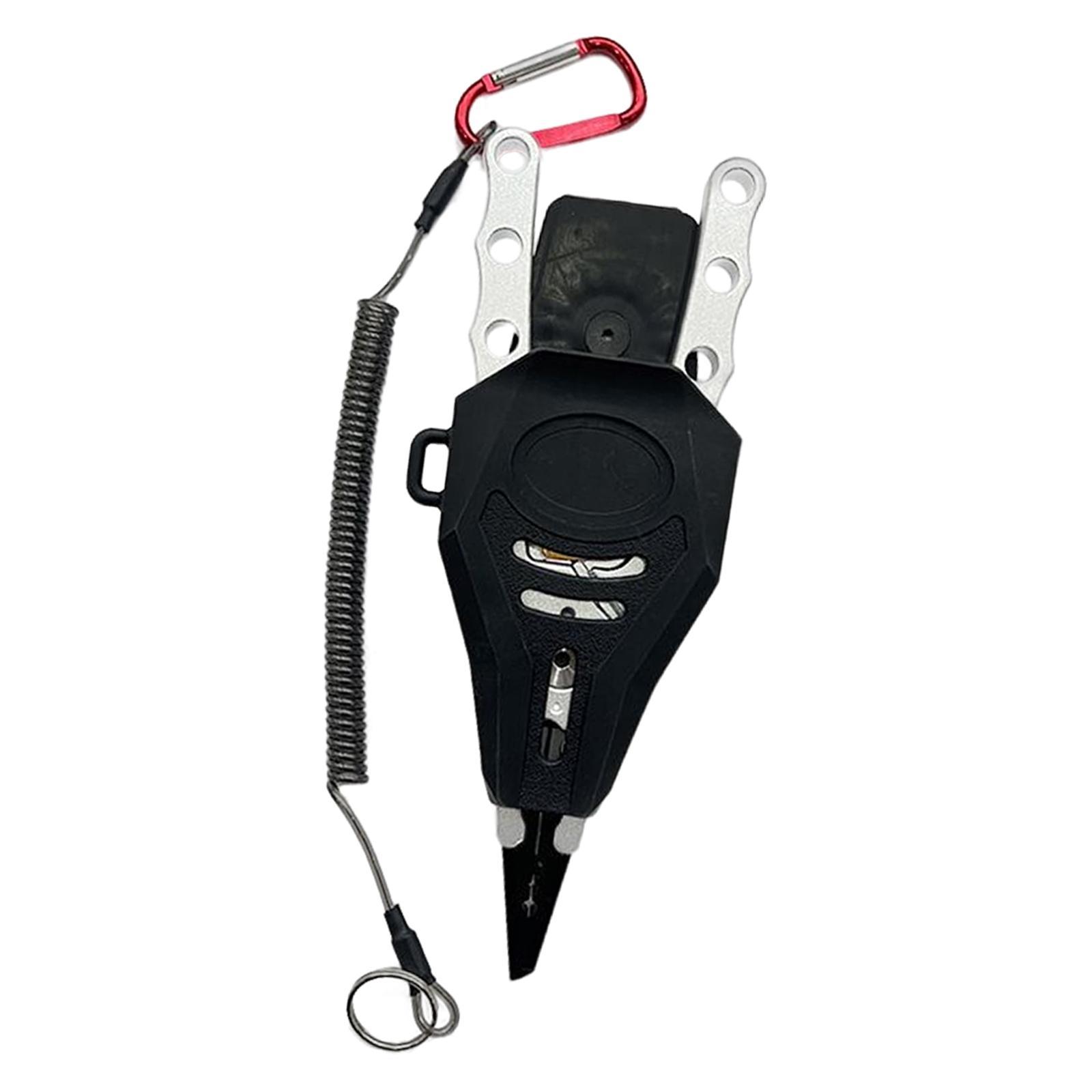 Fishing Pliers, Aluminum Alloy Hook Remover for Freshwater Saltwater Fishing Equipped with Lanyard