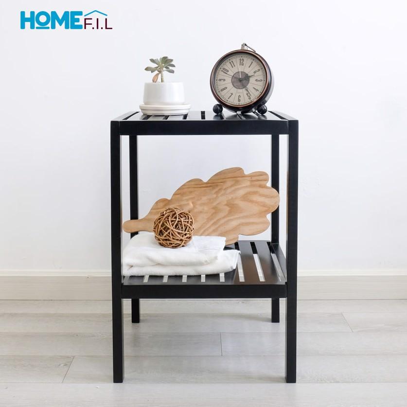 Kệ Đầu Giường - Tab Đầu Giường Gỗ Shelf 2F Homefil Màu Đen - Nội Thất Hàn Quốc Sản Phẩm Cao Cấp Bao Đẹp