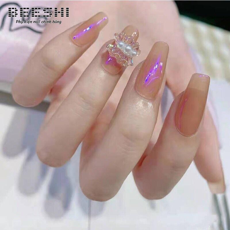 Set 6 hũ bột tráng gương ngọc trai , bột tráng gương ánh ngọc trai trang trí móng- beeshi shop nail