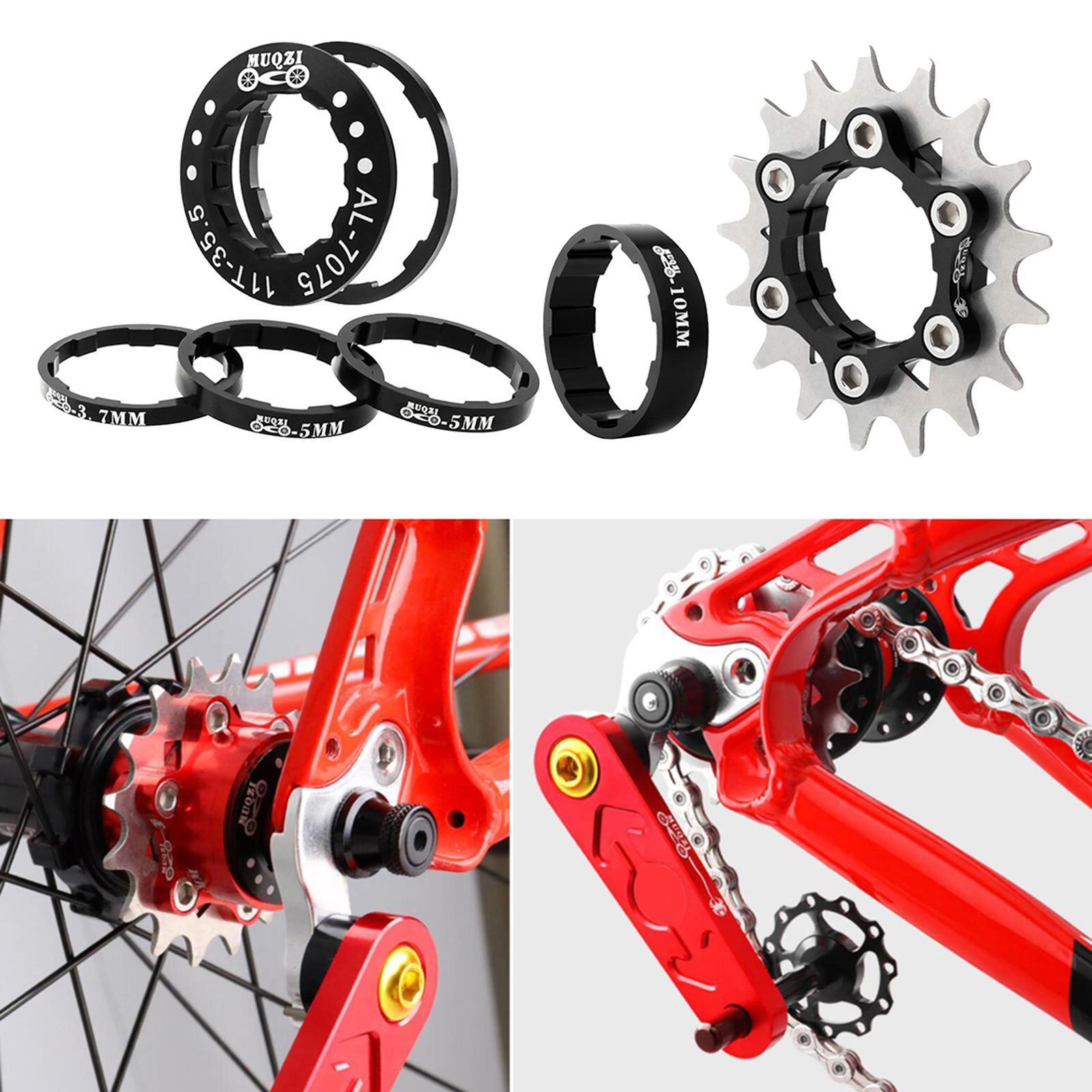 Single Cassette Cog Fixed Gear Conversion Set for 7-10s Hubs