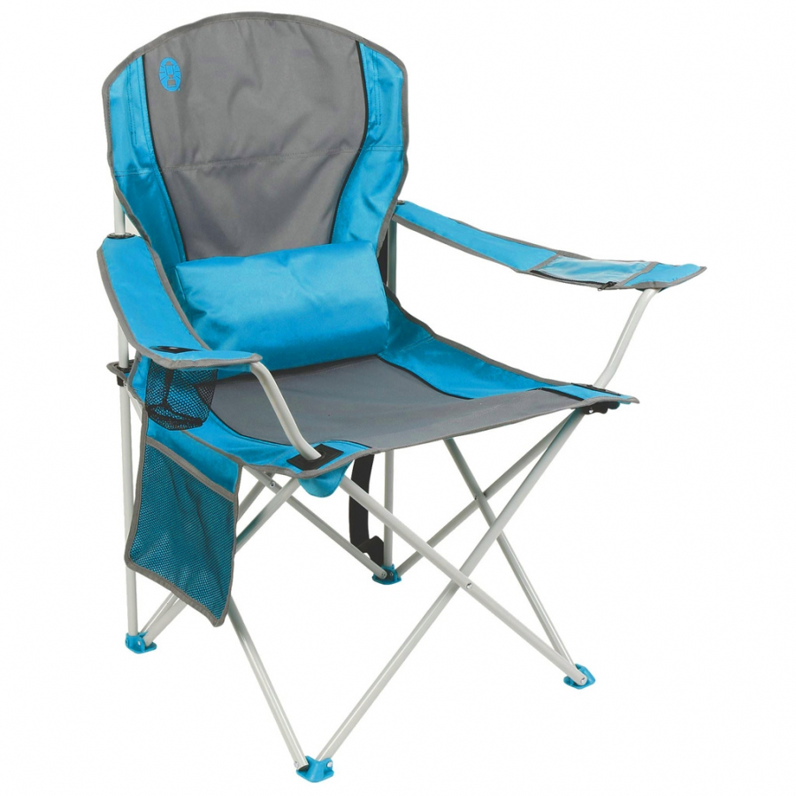 Ghế xếp tay tựa có đệm lưng Coleman - xanh dương -2000019207 - Lumbar Quad Chair Blue