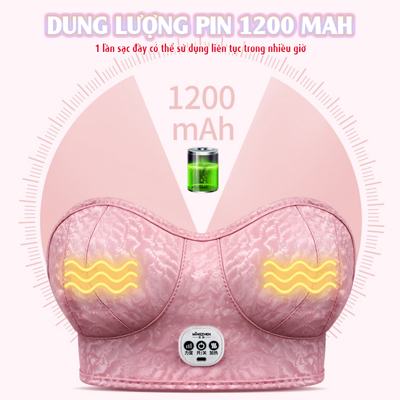 Máy massage ngực Ming Zhen Nikio MZ-AM002 - Tăng size hiệu quả, Nhiệt sưởi ấm kích thích phát triển