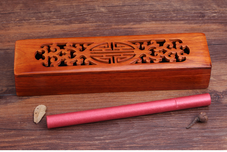 Hộp đựng đũa,muỗng,bút cọ,nhang trầm hương gỗ hương đỏ HDL01