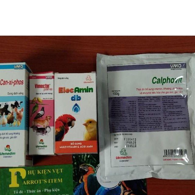 COMBO KHOÁNG +VITAMIN +THUỐ.C PHỤC VỤ CHIM,VẸT, YẾN PHỤNG