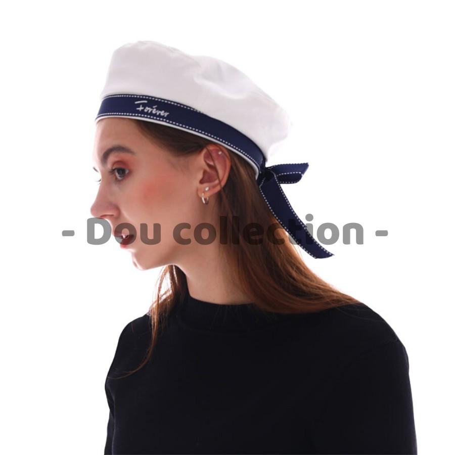 Mũ Nón Thủy Thủ Beret Nồi Cao Cấp Thời Trang Xuân Thu Phối Ruy Băng Nơ Phong Cách Hàn Quốc - Mã NV020