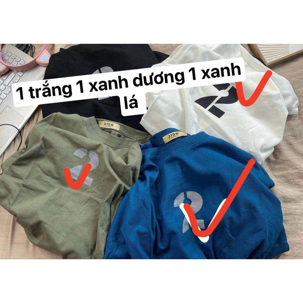 Áo thun nam nữ cotton khô 3158 in số 2