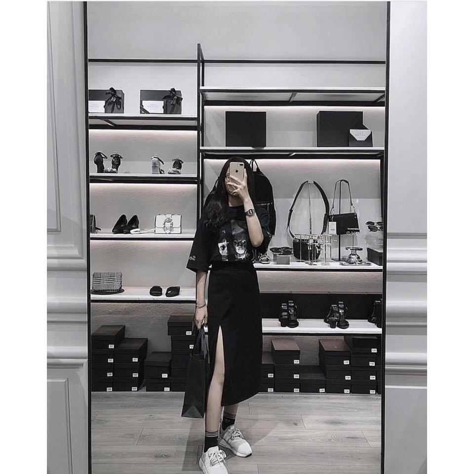 Midi Skirt - Chân váy midi xẻ tà