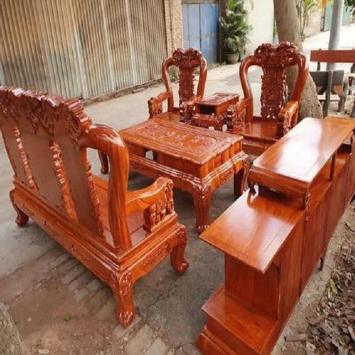 Bộ bàn ghế Minh Quốc Voi gỗ Hương Đá