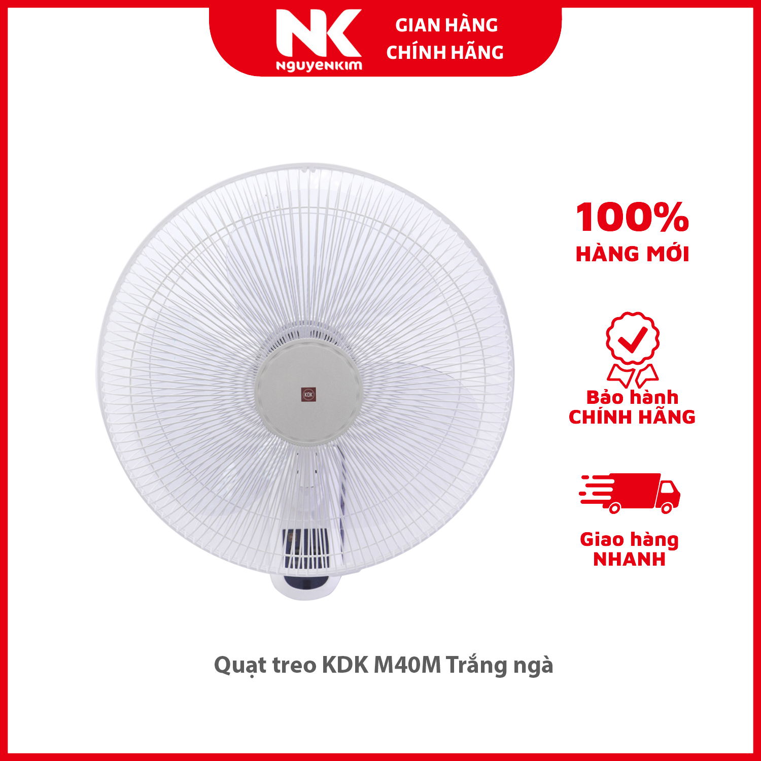 Quạt treo KDK M40M Trắng ngà - Hàng chính hãng