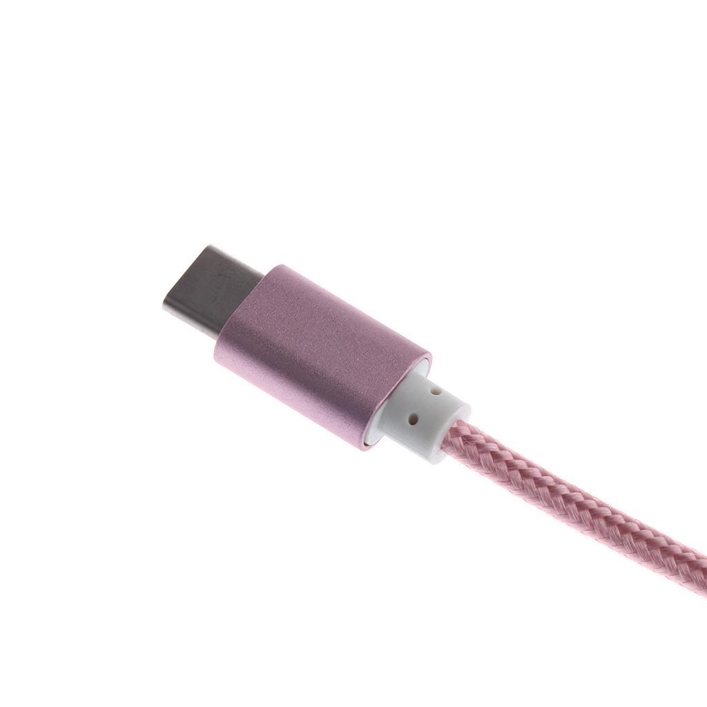 To 3.5mm Headphone Audio USB-C Charging Splitter Adapter Rose Gold