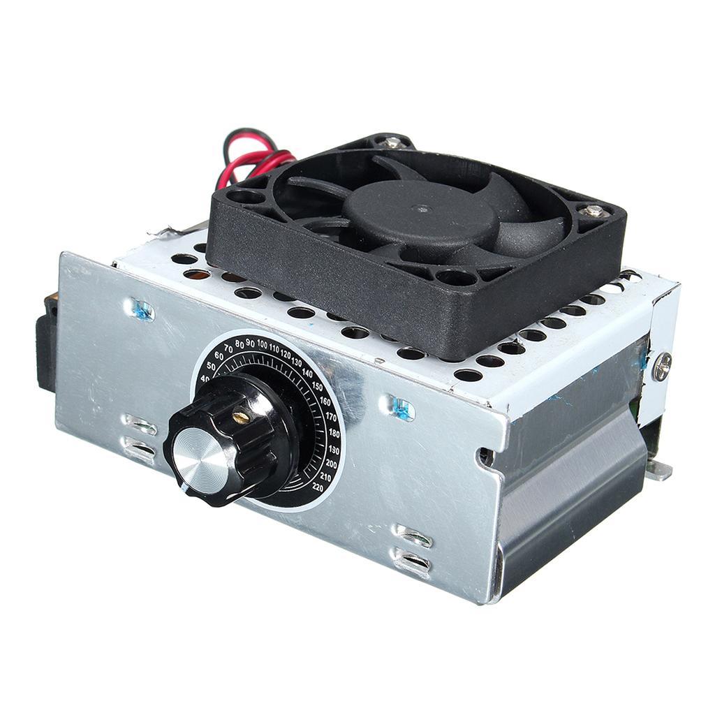 4000W SCR Electric Voltage Regulator Dimmer Motor Speed Controller With Fan