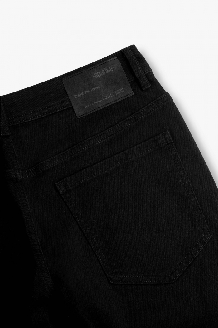 Quần Jean nam ROUTINE màu đen form skinny có độ co giãn 10F20DPA100CR1