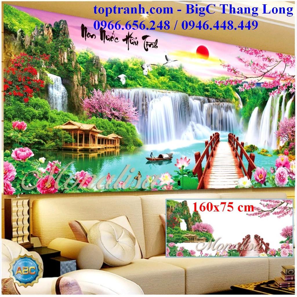 Tranh đính đá non nước hữu tình Y8265 chưa đính