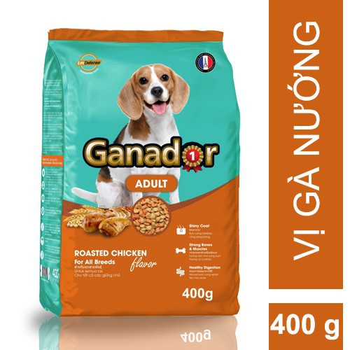 Thức Ăn Hạt Cho Chó Ganador, FIB`S Gói 400gr, Dành Cho Chó Con, Chó Trưởng Thành