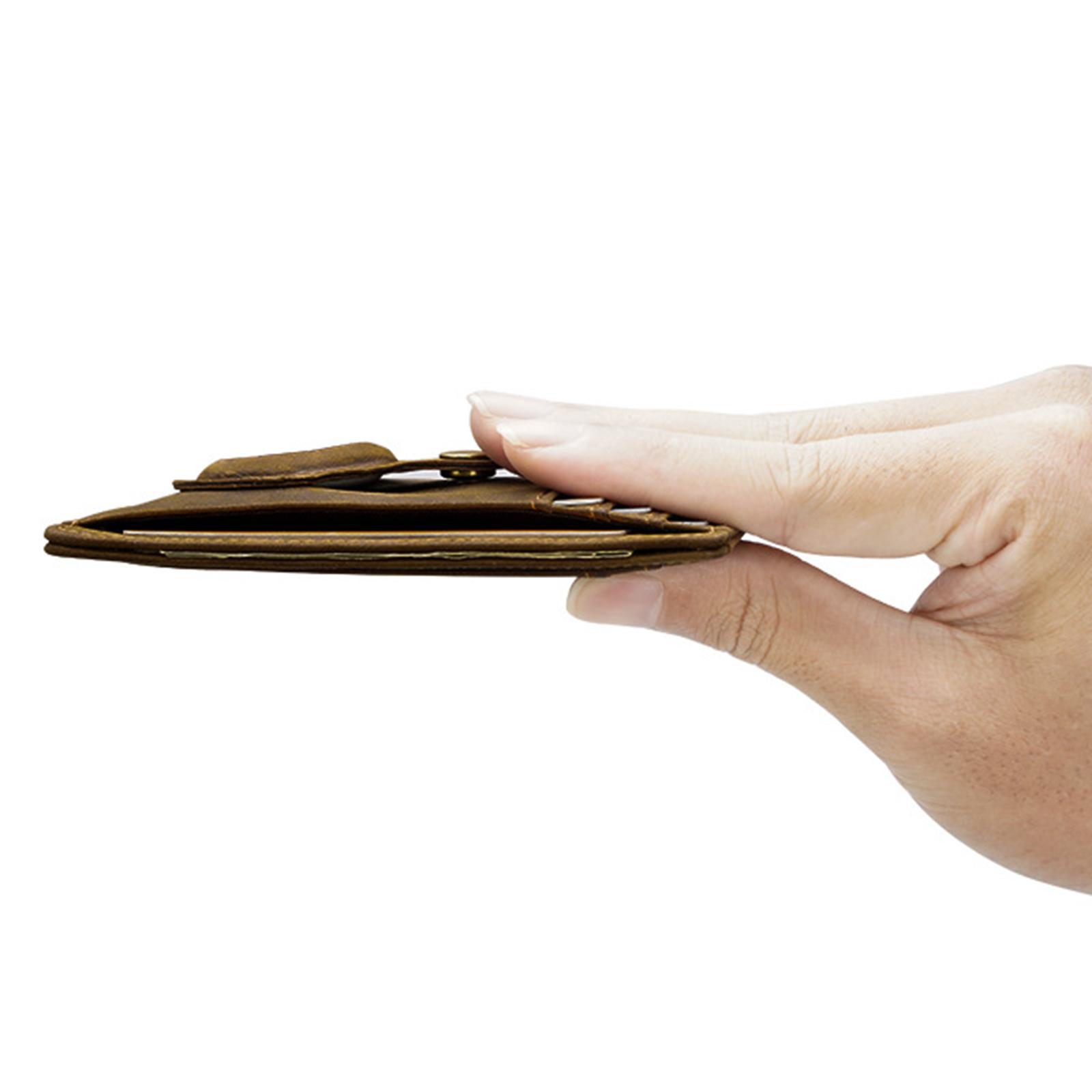 2Pieces Wallet Holder Minimalist Wallet Case Anti Lost Cover Front Pocket Wallet with Built in Case Holder
