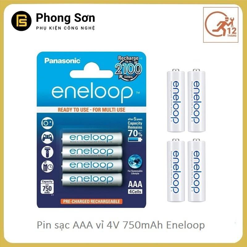 Bộ sạc pin AA AAA nhanh MQN06 Sanyo Kèm 4 viên Pin sạc AAA - Hàng Chính Hãng