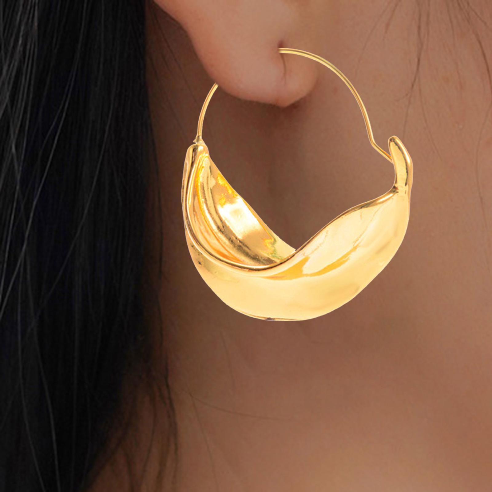 Hoop Earrings Drop Earrings Twisted Metal Chunky Statement Alloy Irregular Vintage Earrings Fashion Jewelry for Engagement Prom Dating Women