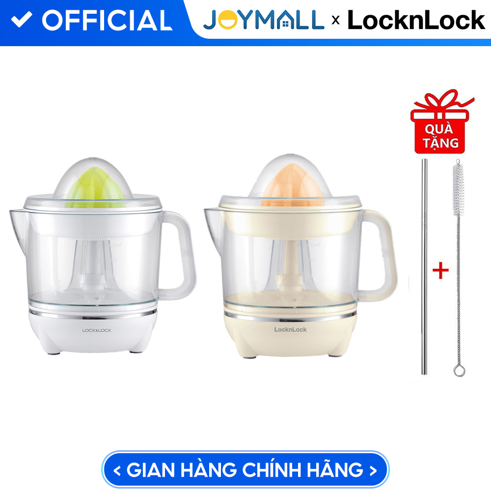 Máy Vắt Cam Lock&amp;Lock (700ml) - Hàng Chính Hãng, Xoay Ép 2 Chiều, Chất Liệu Nhựa PP, Dễ Dàng Tháo Lắp Vệ Sinh - Tặng Kèm Ống Hút Và Cọ Rửa