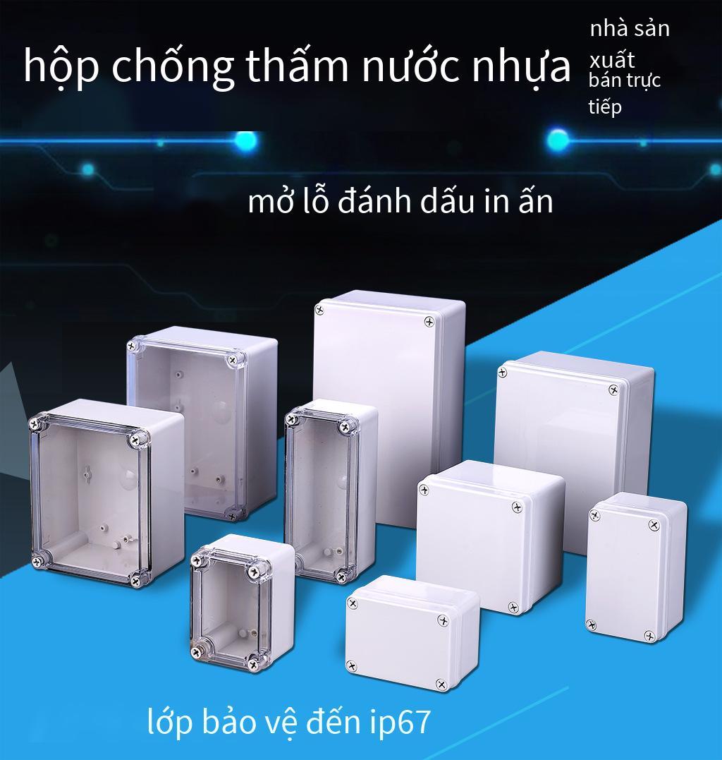 Giao hàng nhanh Saipu hộp nối nhựa ABS ngoài trời IP67 kín hộp chống nước lỗ nút hộp nối nguồn đầu cuối