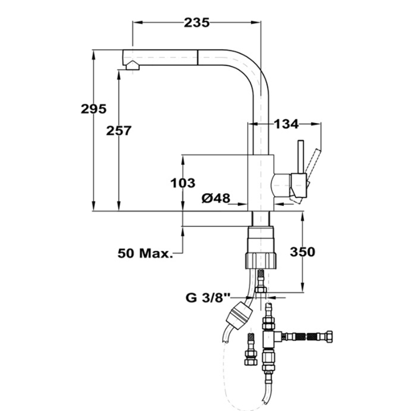 Vòi rửa TEKA ARN 938 - Hàng Chính Hãng