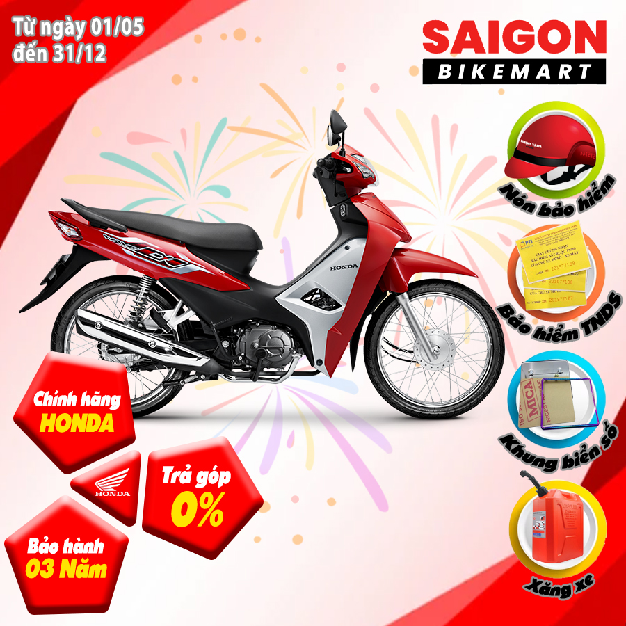 Xe máy Honda Wave Alpha 2023 Tiêu chuẩn Đỏ