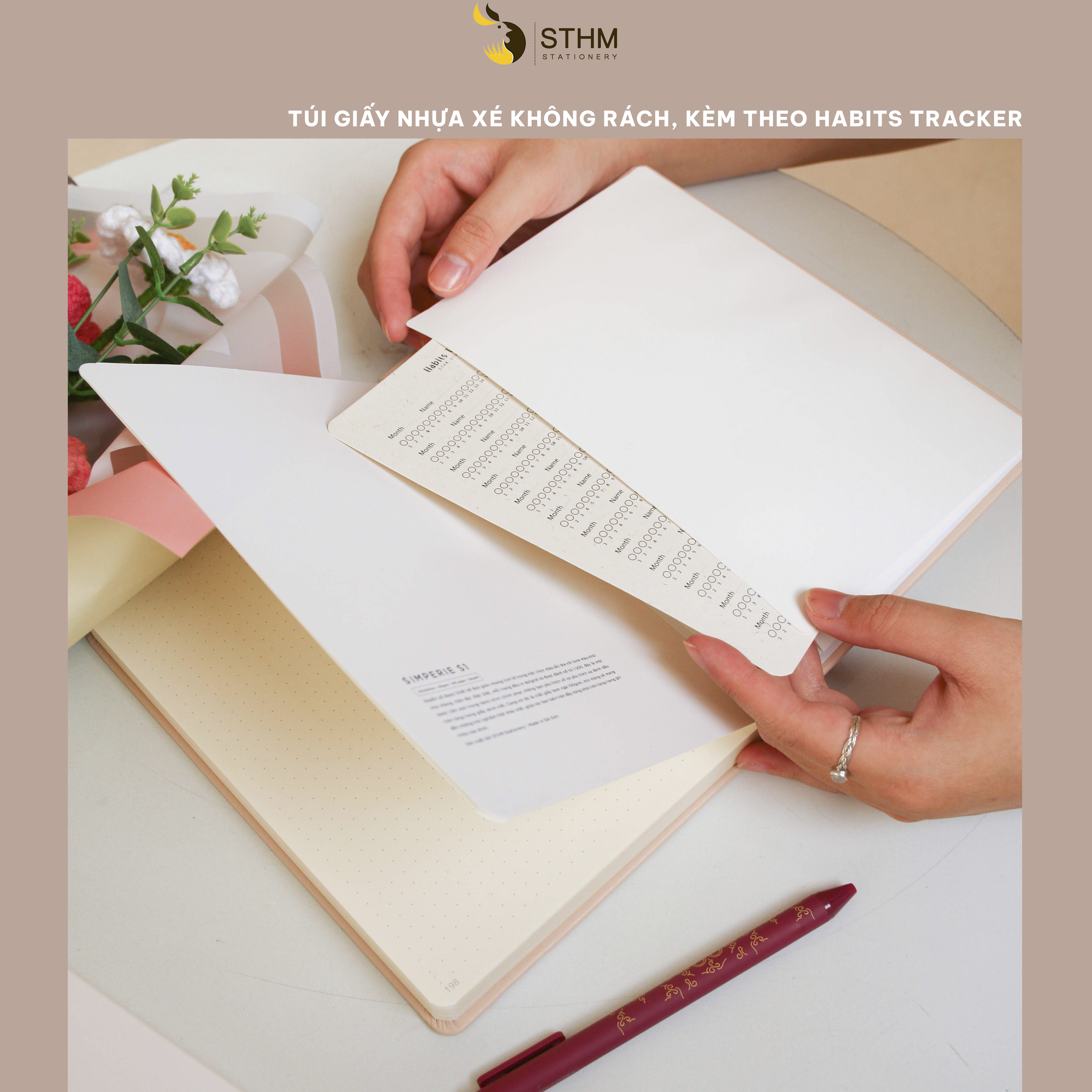 [STHM stationery] - SIMPERIE S1 - Jupiter - Sổ tay bìa cứng da PU - 200 trang có đánh số