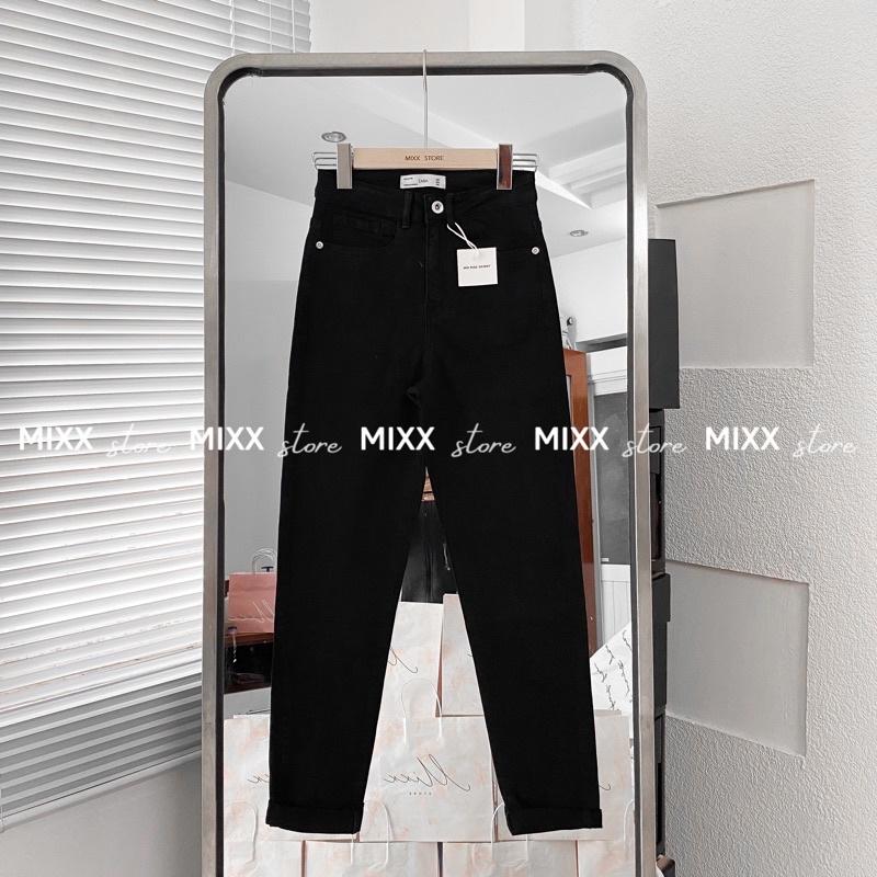 Quần jean nữ Baggy Kem lưng cao chất giãn nhẹ thoải mái phom trẻ trung