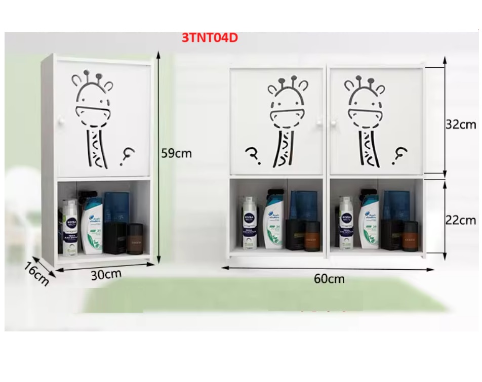 Tủ nhà tắm, tủ nhà vệ sinh, tủ nhà tắm chống thấm nước 3TNT04 - Nội thất lắp rắp Viễn Đông Adv