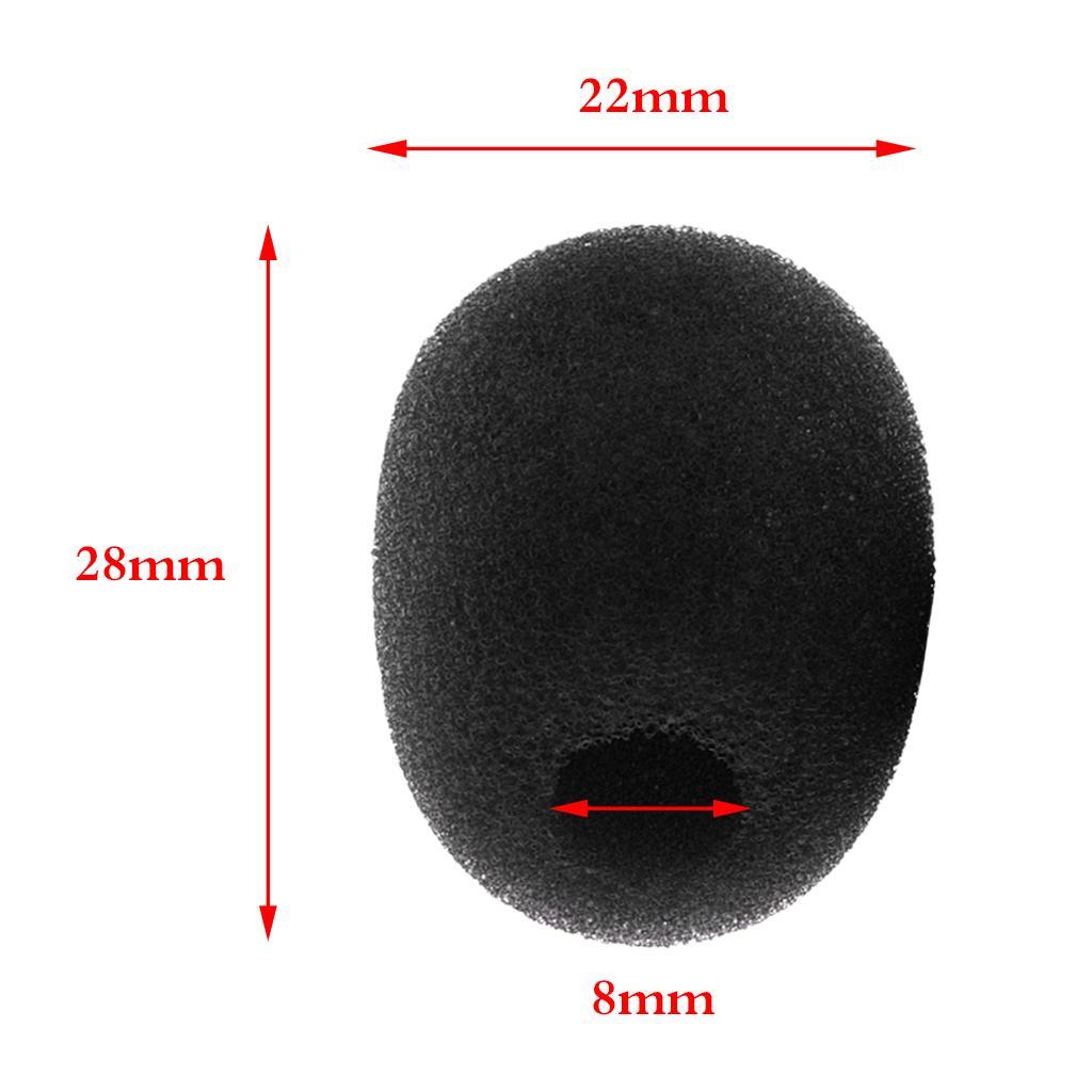 4- Mini Microphone Sponge Windscreen Pack of 10 Black