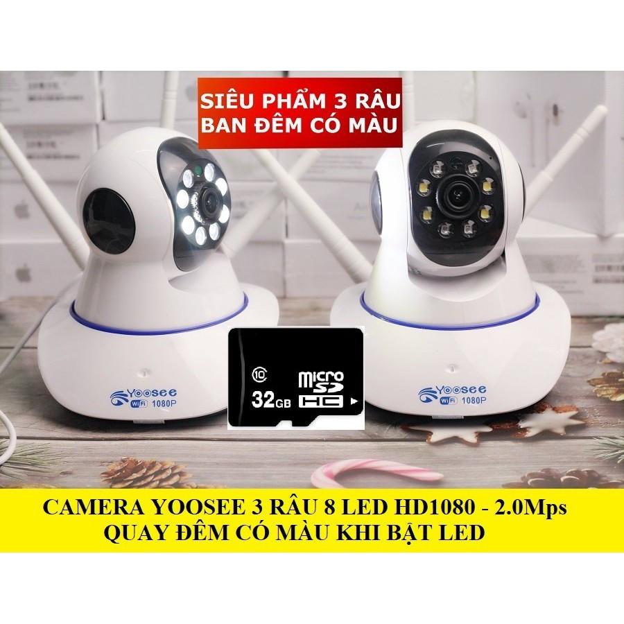 CAMERA IP WIFI YOOSEE HD1080 - 20.Mps - BAN ĐÊM CÓ MÀU - XOAY 360 ĐỘ - THEO DÕI ĐỐI TƯỢNG - HÀNG CHÍNH HÃNG