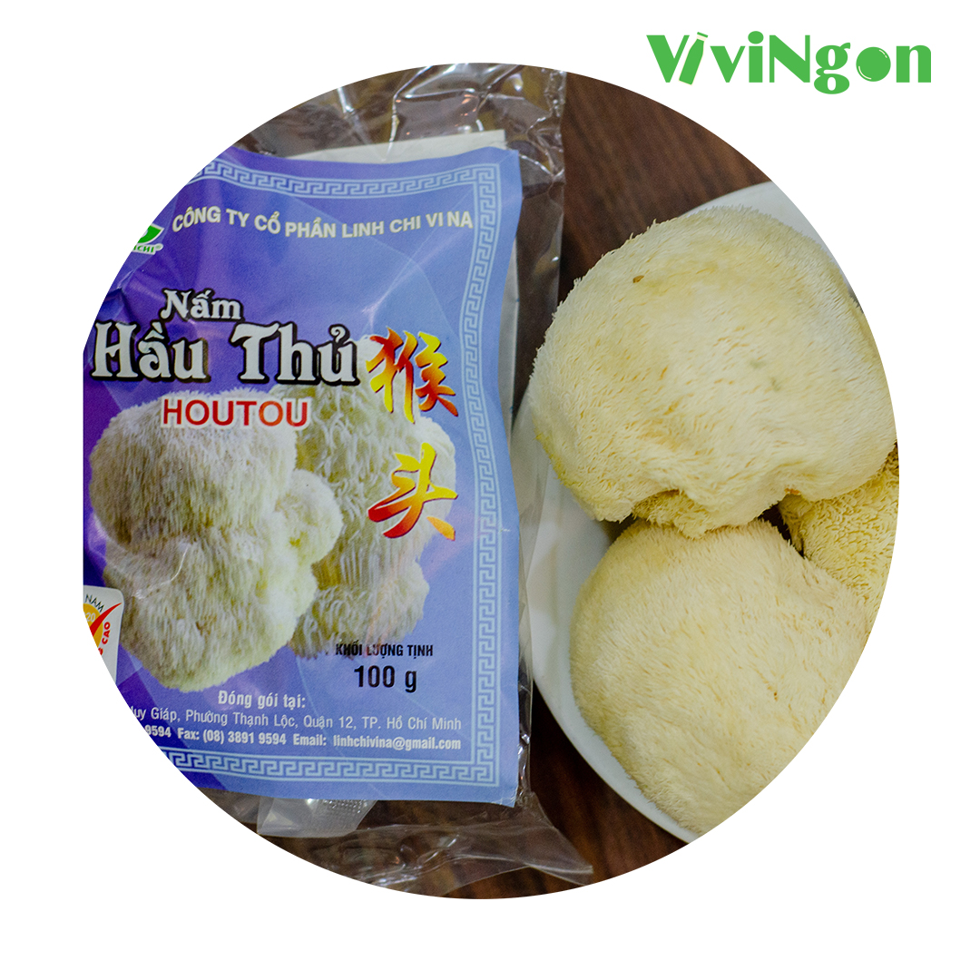 Nấm hầu thủ khô gói 100g - Tốt cho não và hệ thần kinh, bảo vệ dạ dày - Lion's mane mushroom