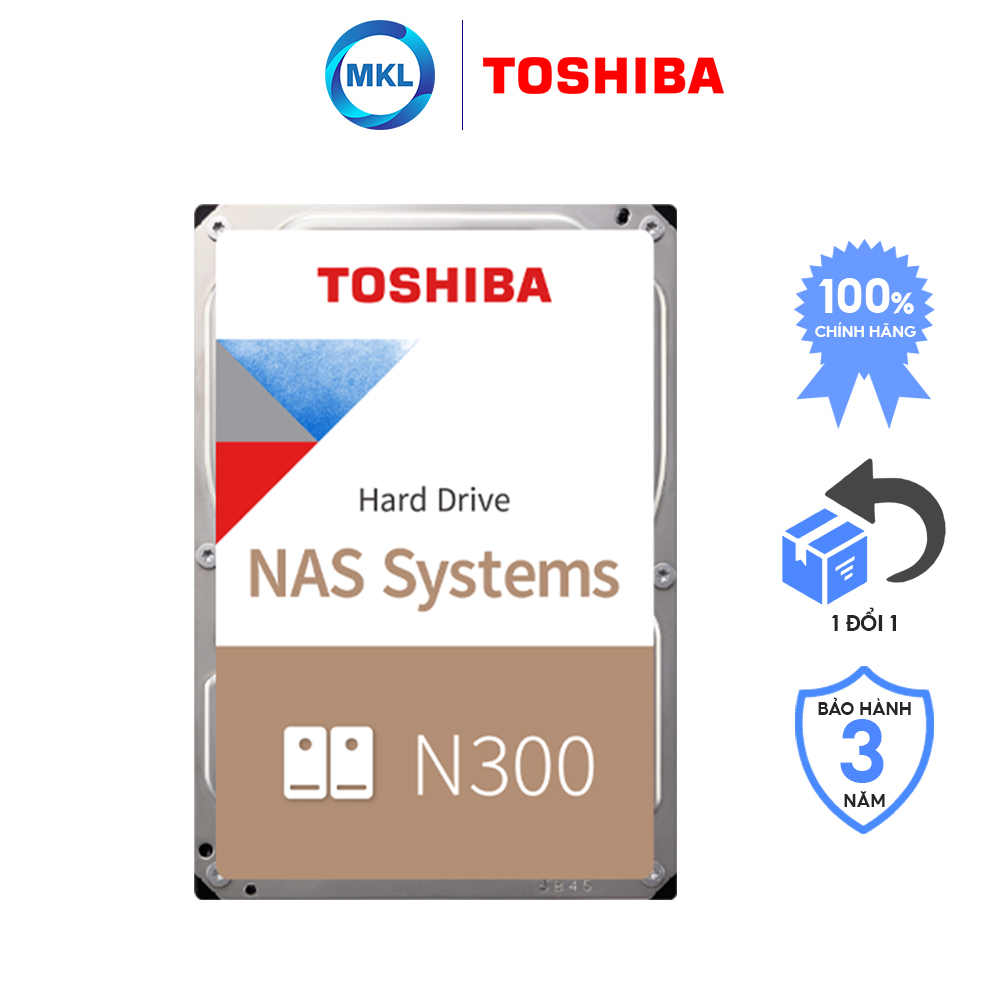 Ổ Cứng Nas Toshiba N300 8TB Hàng Chính Hãng