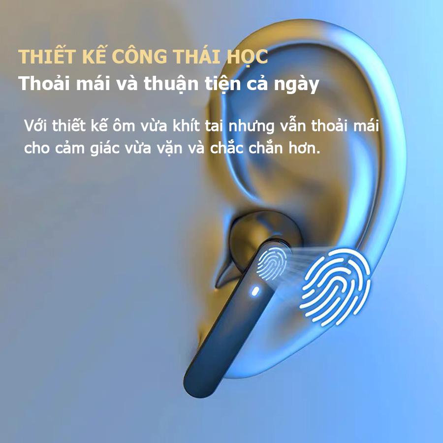 Tai nghe Bluetooth nhét tai 5.0 Phiên bản mới pin trâu 12h chuẩn TWS